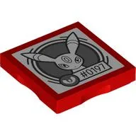 Tile Special 2 x 2 with SMART Tag with '#0197' Umbreon Print