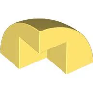 Brick Round Corner, Curved 2 x 2 x 1 2/3 Quarter Dome with 1 Cutout