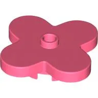 Flower 4 x 4 Rounded Petals with Center Stud