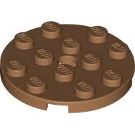Plate Round 4 x 4 with Pin Hole