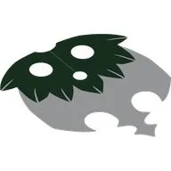 Neckwear Cape with Pointed Tail, Dark Green Collar print