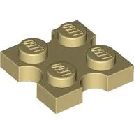 Plate Special 2 x 2 with Round Cutouts on Sides