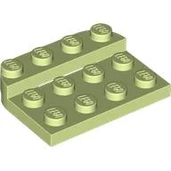 Plate Round Corners Double 3 x 4 with 1 x 4 Raised Edge Studs