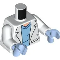 Torso, Labcoat, Bright Light Blue Shirt, Light Nougat Chest print, White Arms, Bright Light Blue Hands