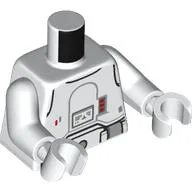 Torso Armour, Red Lights, Utility Belt Print, White Arms and Hands