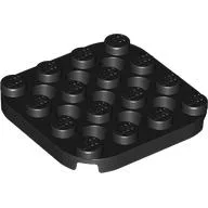 Plate 4 x 4 with Rounded Corners, Pin Holes between Studs