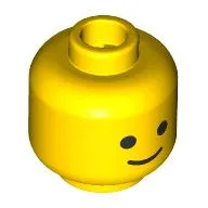 Minifig Head Standard Grin Print [Hollow Stud]
